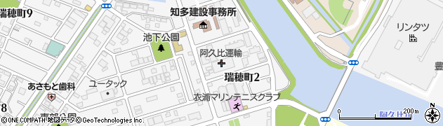 阿久比運輸株式会社　亀洲倉庫周辺の地図
