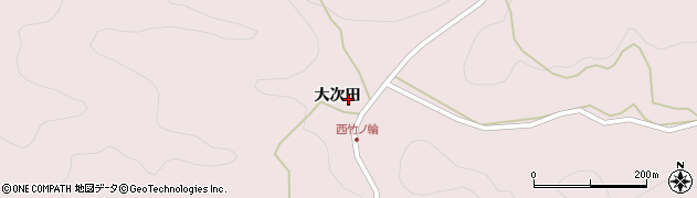 愛知県新城市竹ノ輪（大次田）周辺の地図