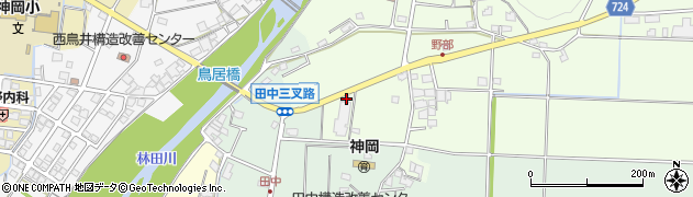 兵庫県たつの市神岡町野部262周辺の地図