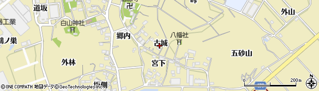 愛知県西尾市西浅井町古城29周辺の地図