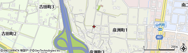 愛知県半田市彦洲町周辺の地図