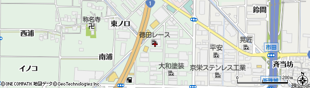 徳田レース株式会社　京都工場周辺の地図