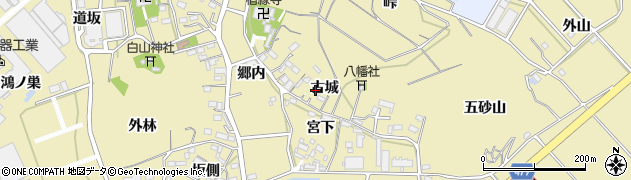愛知県西尾市西浅井町古城20周辺の地図