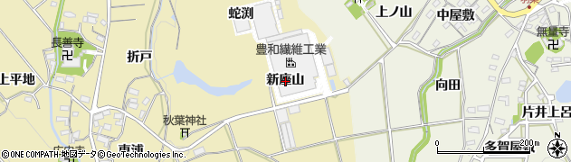 愛知県岡崎市桑谷町（新座山）周辺の地図