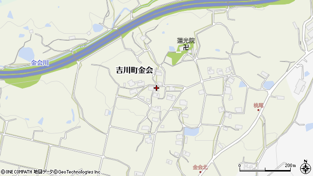 〒673-1232 兵庫県三木市吉川町金会の地図