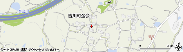 兵庫県三木市吉川町金会周辺の地図