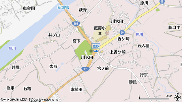 〒441-1331 愛知県新城市庭野の地図