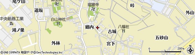 愛知県西尾市西浅井町古城12周辺の地図
