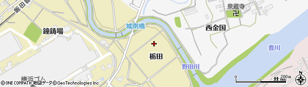 愛知県新城市野田（栃田）周辺の地図