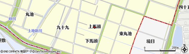 愛知県岡崎市福岡町（上馬頭）周辺の地図