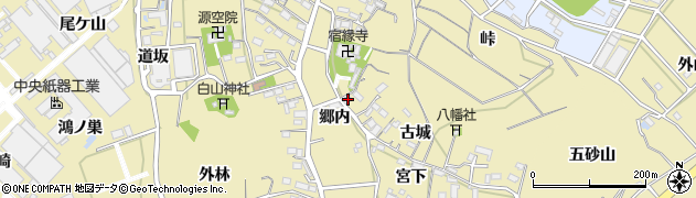 愛知県西尾市西浅井町古城7周辺の地図