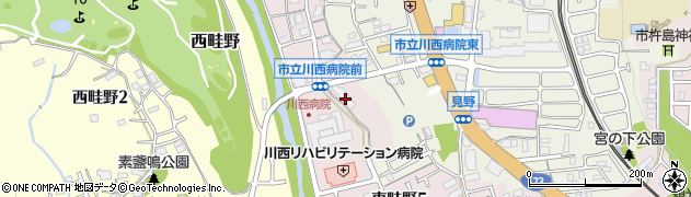 兵庫県川西市東畦野池ノ口周辺の地図