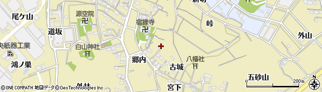 愛知県西尾市西浅井町古城8周辺の地図