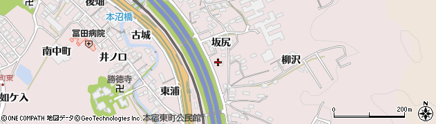 愛知県岡崎市本宿町（坂尻）周辺の地図