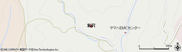 静岡県浜松市天竜区米沢周辺の地図