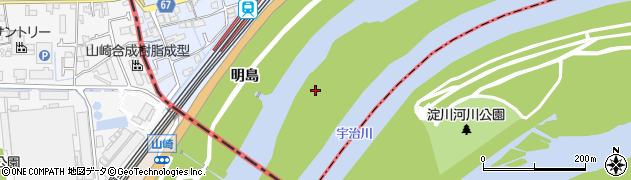 京都府大山崎町（乙訓郡）大山崎（堤下）周辺の地図