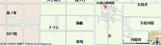 京都府久世郡久御山町坊之池蓮池周辺の地図