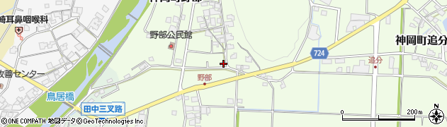 兵庫県たつの市神岡町野部214周辺の地図