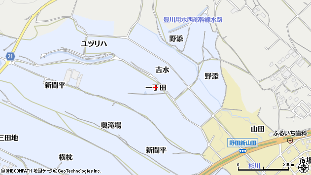 〒441-1346 愛知県新城市川田の地図