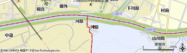 愛知県幸田町（額田郡）永野（河原）周辺の地図