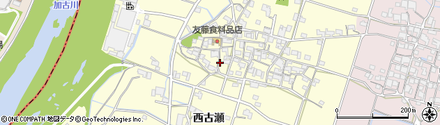 兵庫県加東市西古瀬周辺の地図