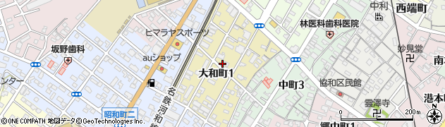 愛知県半田市大和町周辺の地図