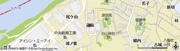 愛知県西尾市西浅井町（道坂）周辺の地図