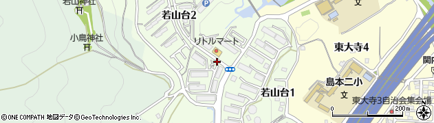 大阪府島本町（三島郡）若山台周辺の地図