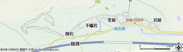 兵庫県川辺郡猪名川町猪渕下隠岩周辺の地図