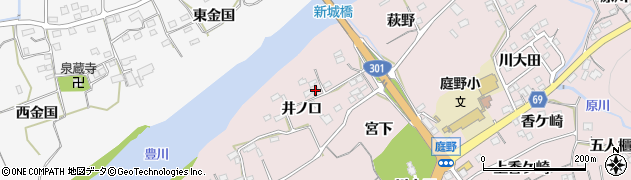 愛知県新城市庭野（井ノ口）周辺の地図