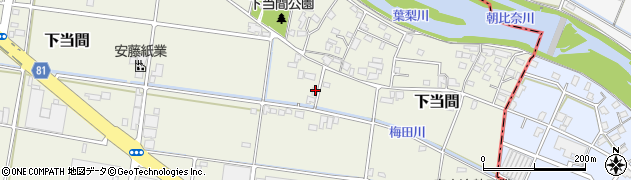 静岡県藤枝市下当間727周辺の地図