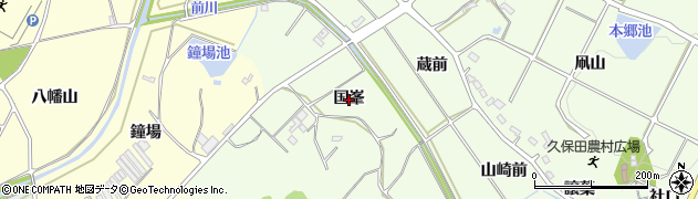 愛知県幸田町（額田郡）久保田（国峯）周辺の地図