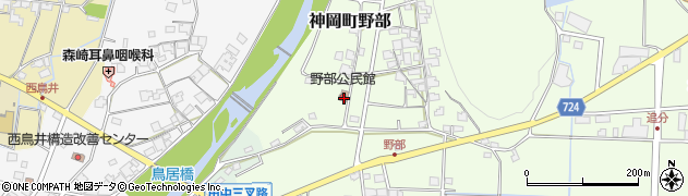兵庫県たつの市神岡町野部141周辺の地図