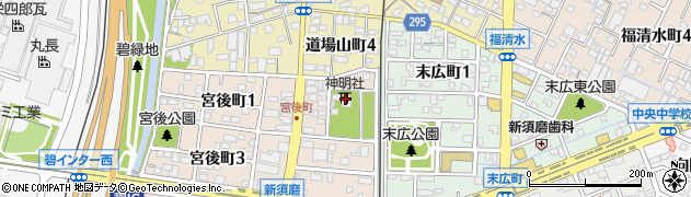 道場山神明社周辺の地図