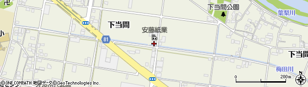 静岡県藤枝市下当間412周辺の地図