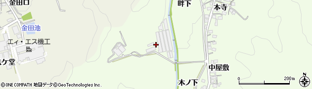 愛知県岡崎市山綱町（谷下）周辺の地図