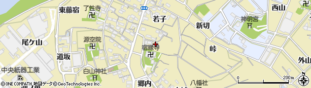 愛知県西尾市西浅井町古城4周辺の地図