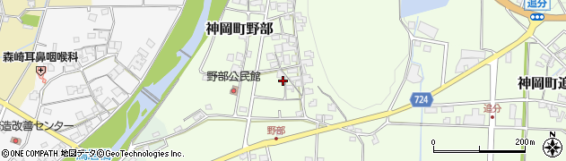 兵庫県たつの市神岡町野部186周辺の地図