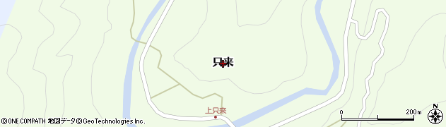 静岡県浜松市天竜区只来周辺の地図