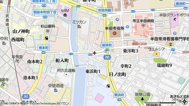 〒475-0814 愛知県半田市幸町の地図