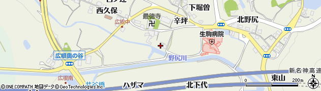 兵庫県川辺郡猪名川町広根西ヲコダ14周辺の地図