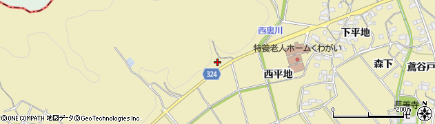 愛知県岡崎市桑谷町（谷崎）周辺の地図