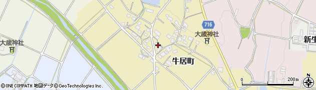 兵庫県加西市牛居町441周辺の地図