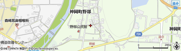 兵庫県たつの市神岡町野部187周辺の地図