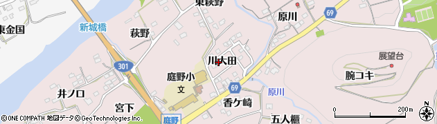 愛知県新城市庭野（川大田）周辺の地図