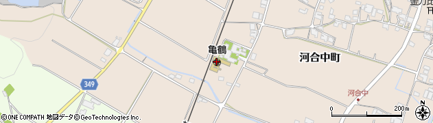 亀鶴周辺の地図