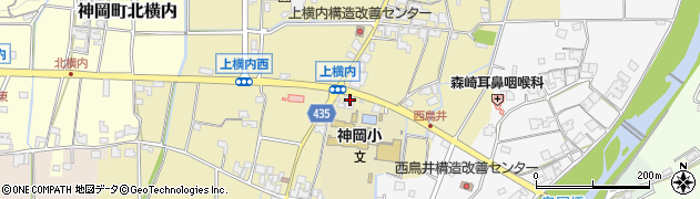 兵庫県たつの市神岡町上横内63周辺の地図