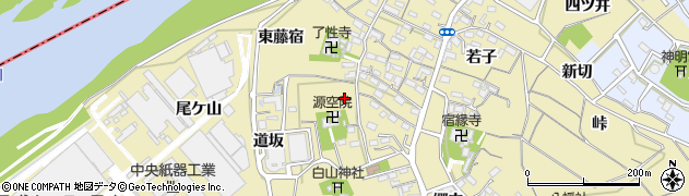 愛知県西尾市西浅井町周辺の地図