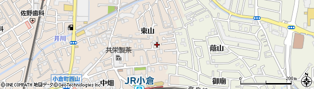 京都府宇治市小倉町東山20周辺の地図