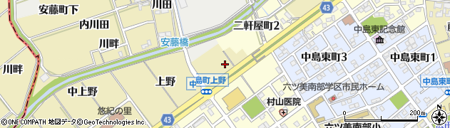 愛知県岡崎市中島町（下長池）周辺の地図
